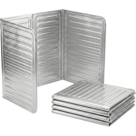 [Lot DE 5] Plaque Anti Projection Cuisine – Bouclier Aluminium Pliable Contre Éclaboussure Huile & Graisse – Pare-Vent Cuisson 3 Volets (84x32cm) – Protection Gazinière Lavable & Réutilisable (1/5)