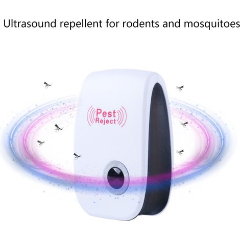 Repelente electrónico ultrasónico multifuncional para el hogar contra mosquitos, insectos, arañas, ratones, cucarachas y ratas.
