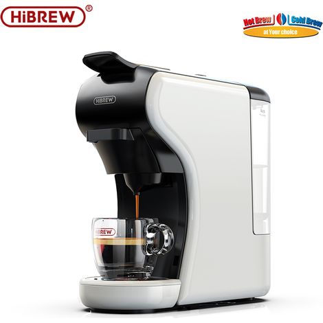 Machine à café expresso HiBREW H1A 4 EN 1 compatible avec le café moulu Dolce Gusto - Blanc (1/5)
