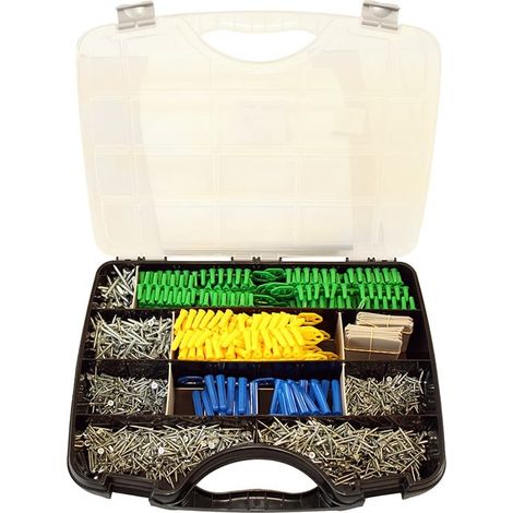 Coffret de vis agglo TF pozidriv, tirefonds et cheville R (avec collerette) - RAM