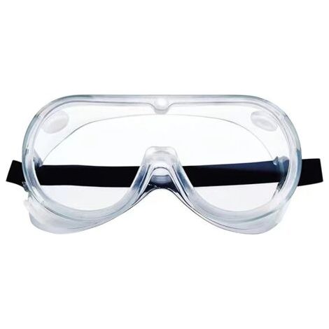 QORVA-Lunettes de protection anti-buée anti-éclaboussures, verres transparents et bande élastique entièrement réglable, lunettes de sécurité universelles pour femmes ou hommes (1 lunette) (1/5)