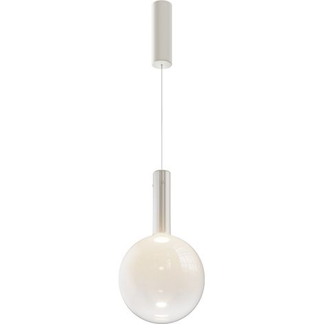 Maytoni Nebula Plafonnier suspendu moderne en forme de globe de 25 cm, blanc 3000 K, 700 lm