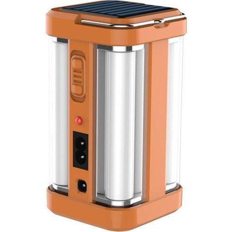 Lanterne de camping LED, lampe de camping rechargeable à énergie solaire 1100 mAh, 2 modes d'éclairage, lampe de tente suspendue, lampe de secours extérieure (1/5)