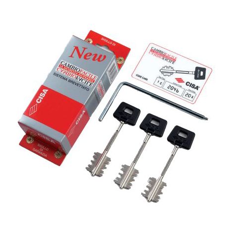 CAMBIO CIFRATURA NEW CAMBIO FACILE 06520 CISA - 06520.50 X SERIE 57665 DX/SX CH 3 MM 99 GAMBO 44- 1 pezzi