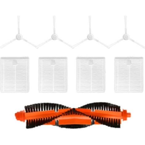 Lot de 9 filtres HEPA pour brosse latérale principale des aspirateurs robots Xiaomi E10, E12 et B112. (1/5)