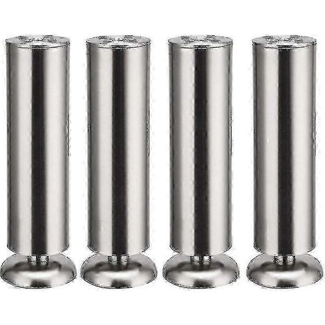 Pieds ronds pour meubles de cuisine en acier inoxydable 2025 (4 x 300 mm) avec patins en caoutchouc, fonctionnement sûr et silencieux (1/5)