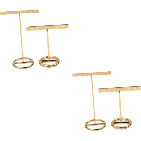 4-teiliger T-förmiger Schmuckhalter für Ohrringe, kleiner goldener Aufbewahrungsorganizer für Modeaccessoires (1/5)