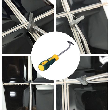 Outil Manuel de Nettoyage de Joints en Acier Inoxydable - 2 Pièces, Efficace et Portable pour Maison et Bureau (1/5)