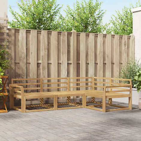 vidaXL Ensemble de canapés d'extérieur 4 pcs Blanc 250 x 170,5 x 73 cm