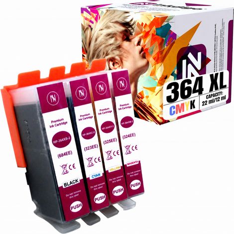 Inchiostro Inkdigo 364 XL compatibile con HP DeskJet 3070A D5445 OfficeJet 4610, certificato TÜV. (1/5)