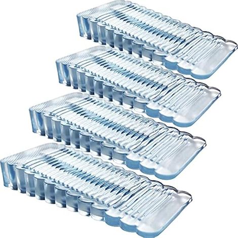 4 Stück Transparent Gummi Türstopper Höhenverstellbar kratzfester Rutschfester Türkeil für Balkontür, Arbeitszimmer, Kinderzimmer, Badezimmer (1/5)