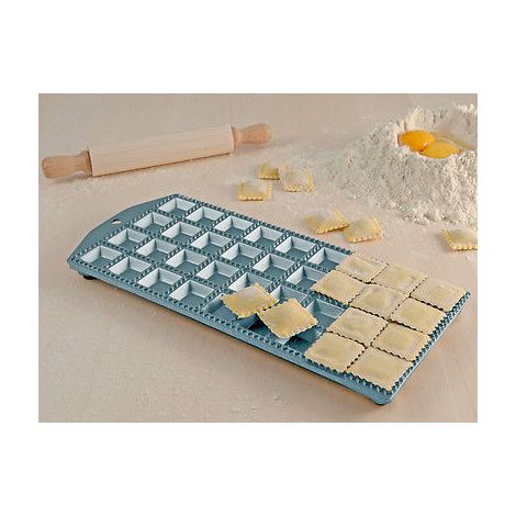 CALDER RAVIOLATORE STAMPO QUADRO 36 RAVIOLI ALLUMINIO CON MATTARELLO 2148