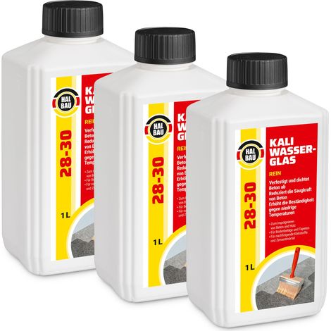 HALBAU Kaliwasserglas HB28-30 Betonimprägnierung Holzschutz Grundierung Konservierung - 3L