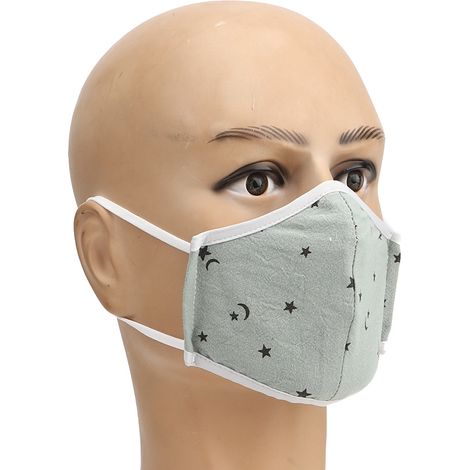 Masque anti-pollution respirant pour enfants, anti-poussière, lavable, masque de protection respiratoire, vert (1/4)