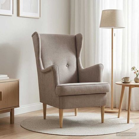 Poltrona Beige ARES vidaXL (1/5)