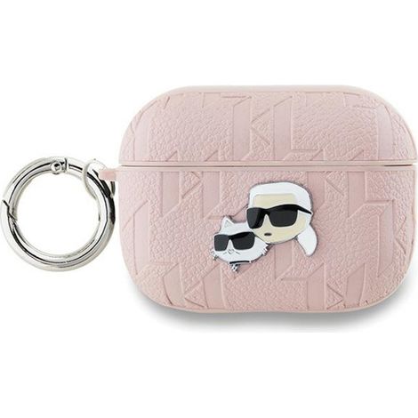 Karl Lagerfeld Monogramm Karl & Choupette Kopf - AirPods Pro 2 Hülle (Pink) (1/4)