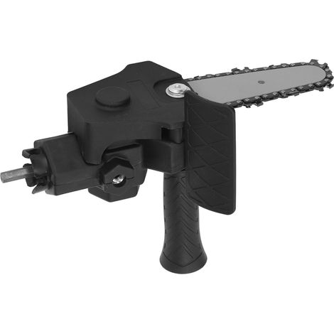 Adaptateur de tête de scie en acier inoxydable avec poignée en plastique. Montage facile. Adaptateur pour perceuse électrique vers scie, idéal pour le bricolage. Compatible avec les perceuses électriq (1/5)