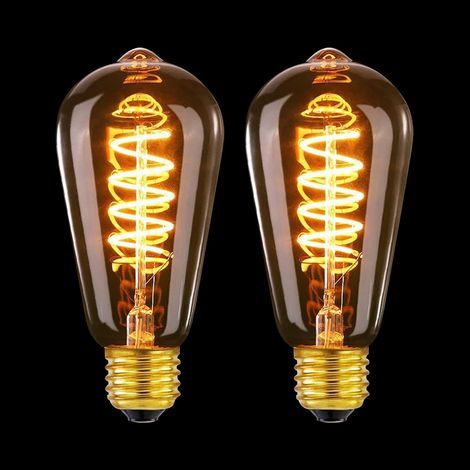 Lot de 2 Ampoule E27 Vintage LED 6W 2700K Dimmable Blanc Chaud 240 V 6 W 2700 K 60 W (1/4)