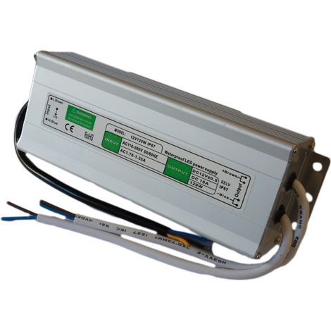 Trade Shop - NETZTEILTRANSFORMATOR WASSERDICHT 12V IP67 LED STRIP SCHALTER -