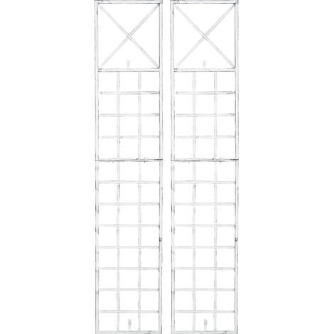 2er Set Rankgitter Trigo antik weiß (1/5)