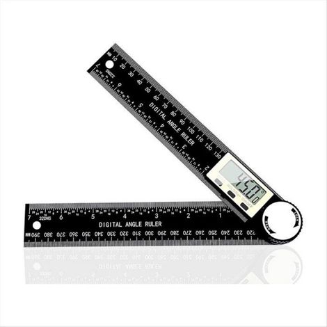 Rapporteur D'Angle - Numérique LCD 200 mm - Précision ±0,3° Résolution 0,1° - Pour Bois Architecture Dessin - 1 Pièce
