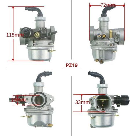 Carburateur pour karting 4 temps PZ19-037B 50cc 70cc 90cc 110cc 125cc (1/4)