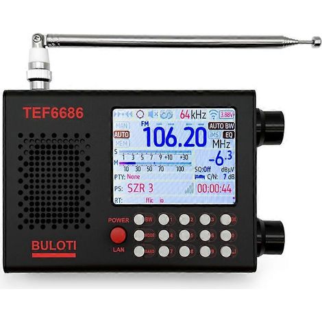 Hochempfindliches Radio TEF6686, Vollband-FM/LW/MW/SW/OIRT, Kurzwelle, 2,8-Zoll-Touchscreen (1/5)