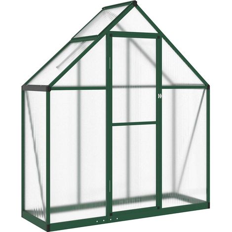 Serra tenda riparo piante fiori ortaggi con telaio di base 169 x 58 x 195 cm alluminio verde 020044493