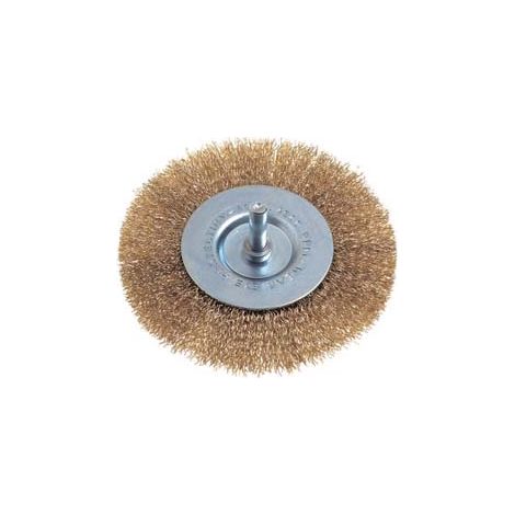 SPAZZOLA CIRCOLARE FILI ACCIAIO PER TRAPANO EXTRA- - ø mm.50 codolo mm.6 - 5 blister EXCEL