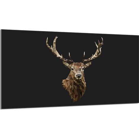Glasschutzplatte für den Herd 90x52 Hirsch (1/5)