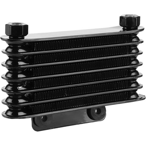 Radiateur de refroidissement d'huile moteur universel à 7 rangées, adapté aux motos de 125 à 250 cm3, aux véhicules tout-terrain et aux quads. (1/5)