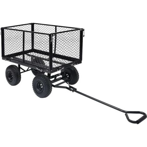 Chariot de jardin noir, 350 kg