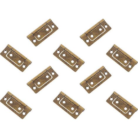 Lot de 10 charnières plates invisibles pour portes de placards de cuisine, portes de meubles et armoires. Quincaillerie pour bricolage et rénovation. (1/4)