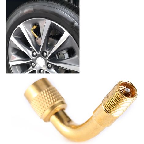 Prolongateur de valve à angle droit 90° en laiton pour pneus de voiture