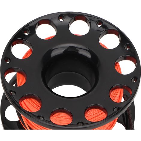 Bobine de plongée sous-marine 30 mètres, 4 couleurs, réversible et robuste, accessoire pour plongeurs (Noir) (1/5)