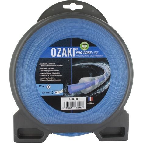 Línea de hilo para desbrozadora Ozaki pro-core line 87 m 2.4 mm