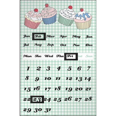 Premier Housewares 5018705706269 Calendario Magnetico Cupcake, Verde