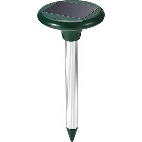 Répulsif à rats vert, 1531,7 cm, à énergie solaire LED, ultrasonique, carré, à fixer au sol, répulsif à rats et serpents. (1/5)