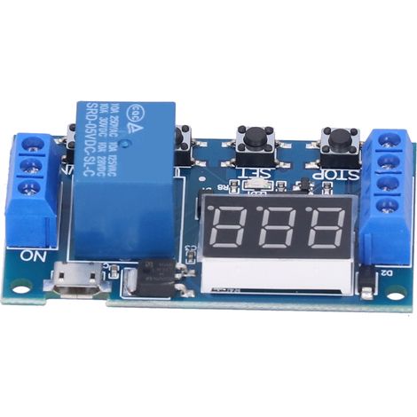 Module relais, circuit imprimé de temporisation à déclenchement externe, composant électronique 12 V (1/5)
