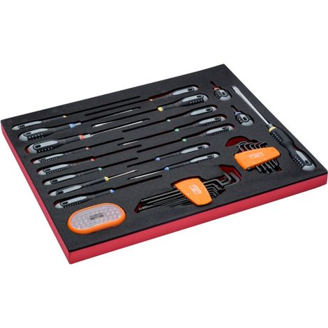 Bahco Fit&Go 3/3 Schaumstoffeinlage Schraubendreher-/Winkelschraubendreher-/Bit-Satz - 66-tlg. (1/3)