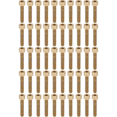 50 Stück Innensechskantschrauben, Kupferbefestigungselemente, Hardware-Werkzeuge, Industriebedarf M4M4x22