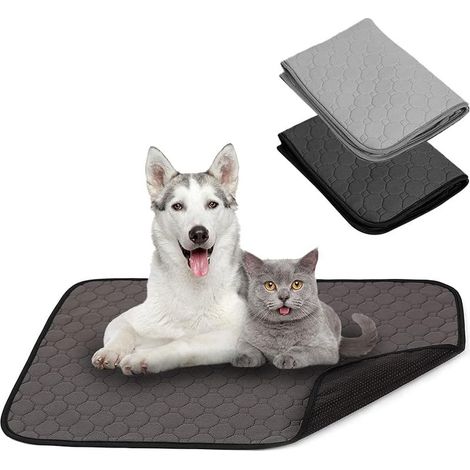 Lot de 2 Tapis de Dressage pour Chien Lavables Réutilisables Absorbants Antidérapants Couleur au Hasard (1/5)