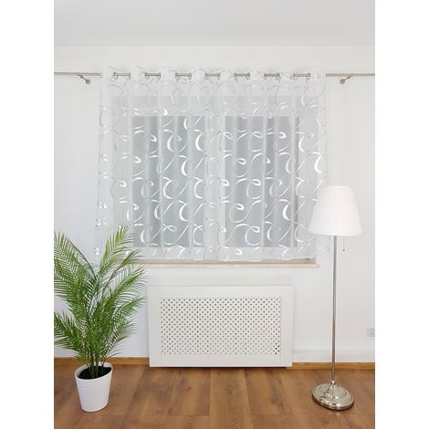 Tenda pronta all'uso in garza, con occhielli cuciti, 300x150 cm (1/5)