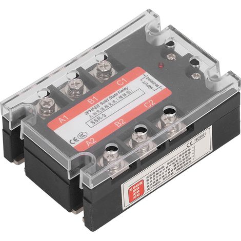 Relais statique triphasé 150A 480V AC-AC, anti-interférences, pour ventilateur et éclairage (1/5)
