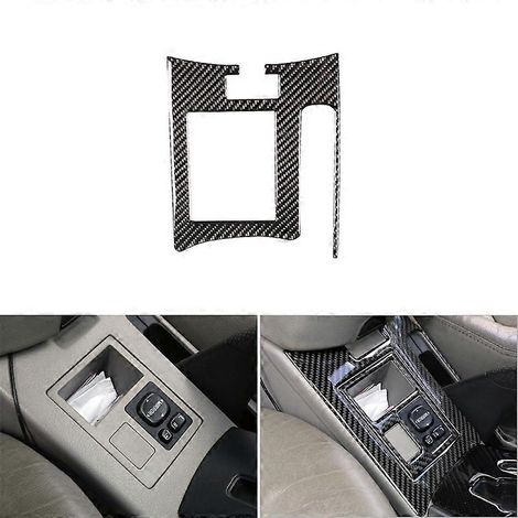 Style automobile : panneau de levier de vitesse et de frein à main en fibre de carbone souple, assorti au cadre, pour Toyota Rav4 (2006-2011-2012). (1/5)