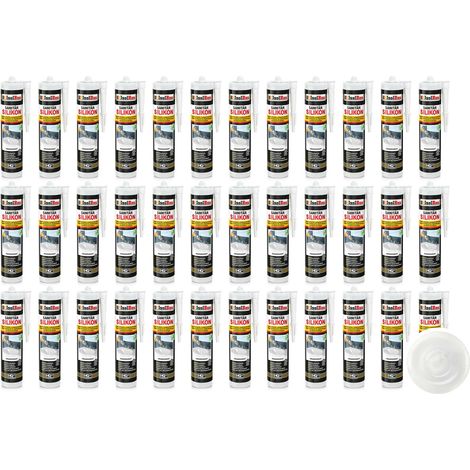 IsolBau Sanitary Silicone Transparent Sanitär Silikon 36 x 300ml (1/5)