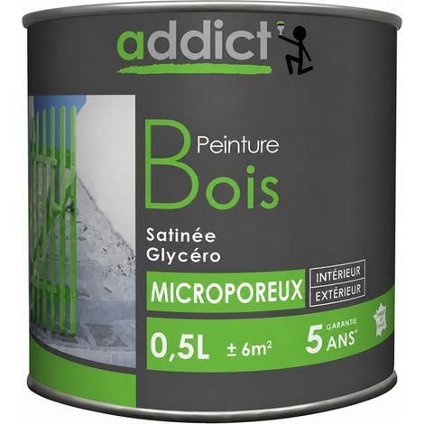 Vernice speciale per legno glicero, Grigio ciottolo satinato, 0,5 litri.
