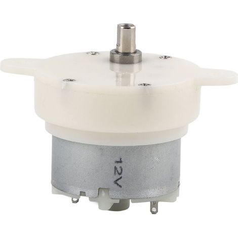 12-V-Gleichstrom-Miniaturgetriebemotor mit 10 U/min, langsam laufender Elektromotor mit leisem Getriebelauf, hohe Leistung und lange Lebensdauer (1/4)