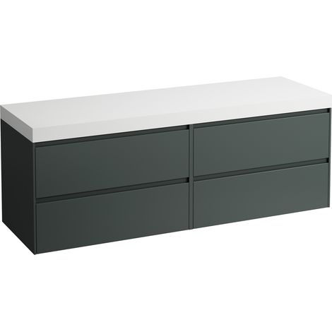 LAUFEN LANI encimera de lavabo blanco mate incl. mueble bajo (1/3)