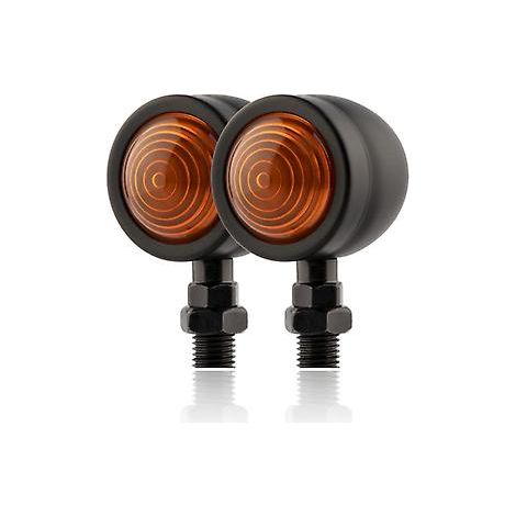 Lot de 2 clignotants LED rétro pour moto (noirs) (1/4)